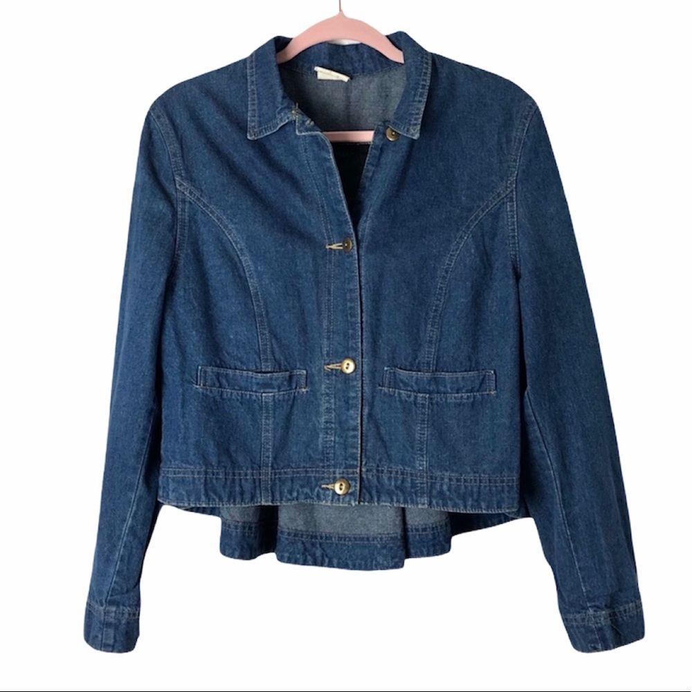 Vintage shacket denim jean Made in USA high low